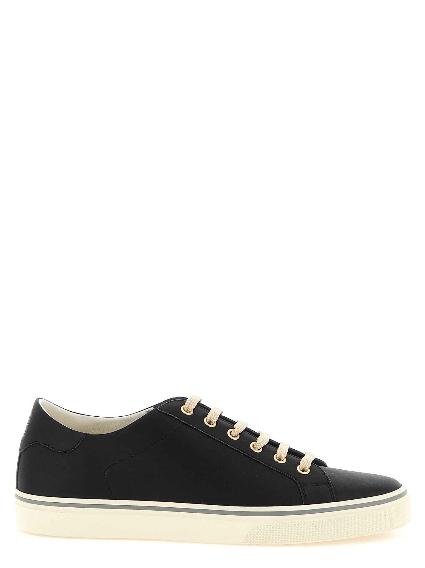 Black Calfskin Low Top Sneakers