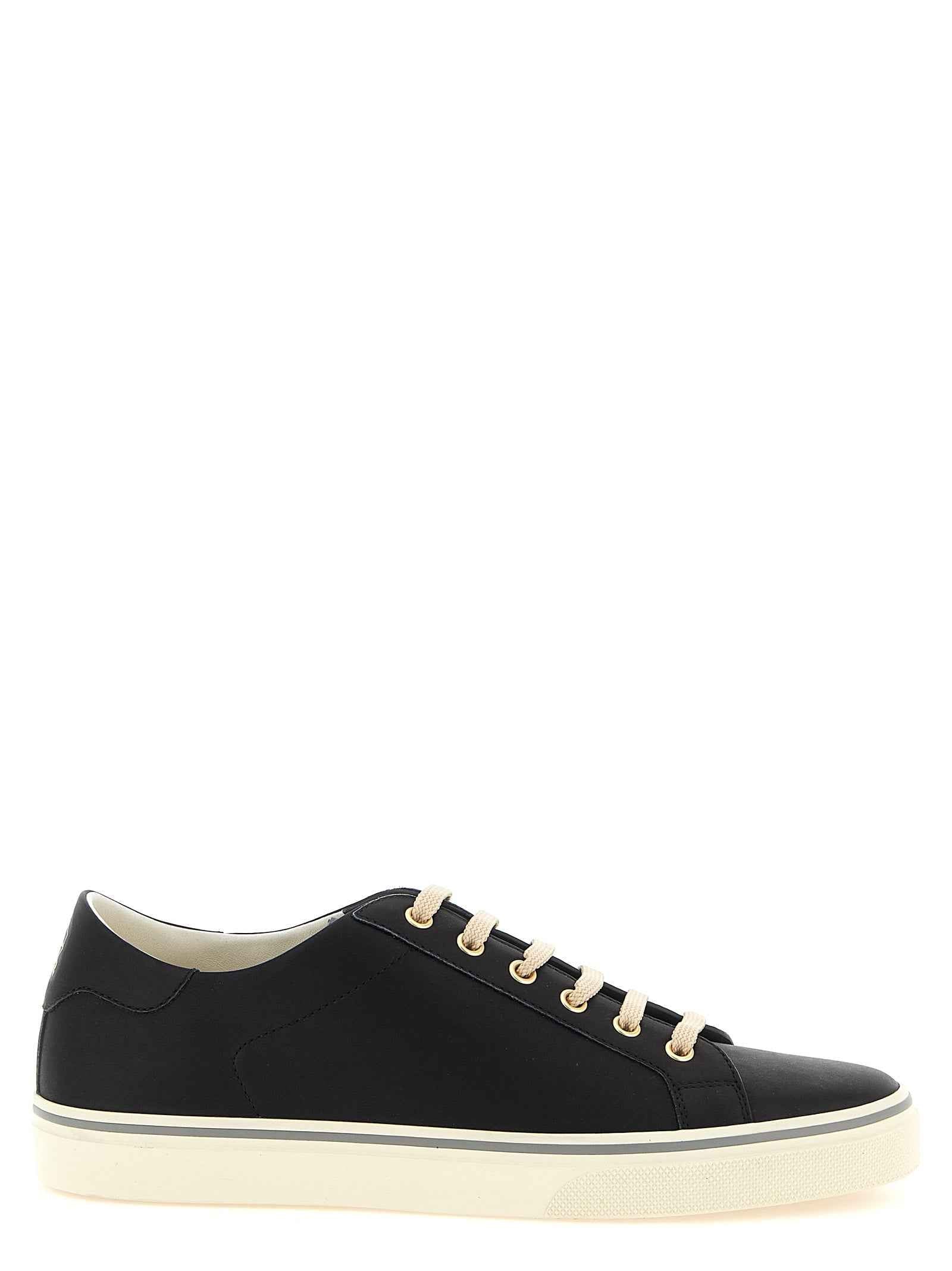 Black Calfskin Low Top Sneakers