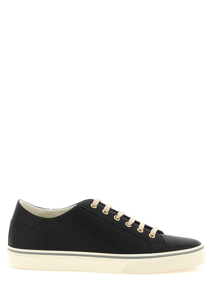 Black Calfskin Low Top Sneakers