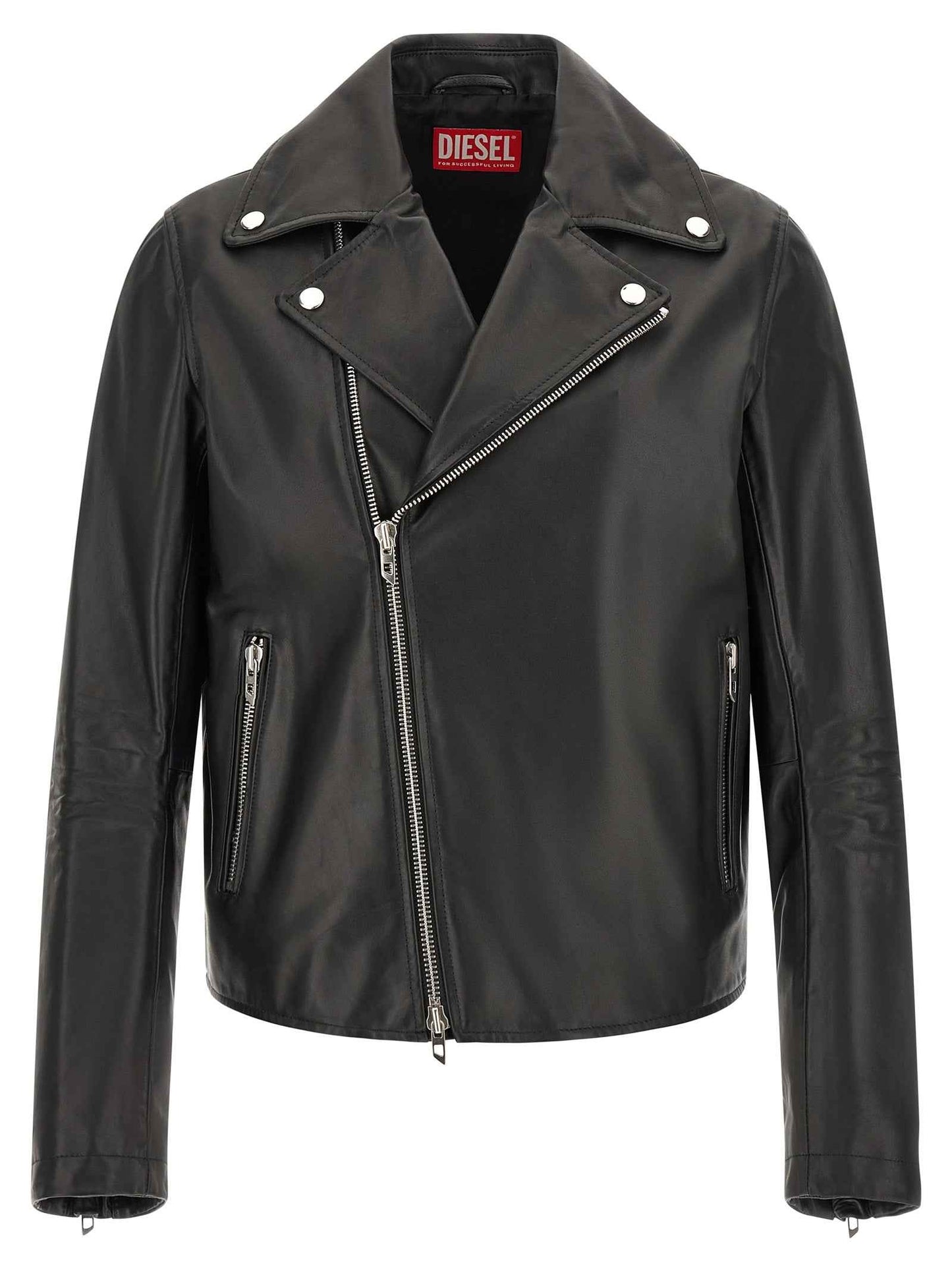 Black Cowhide Leather Jacket