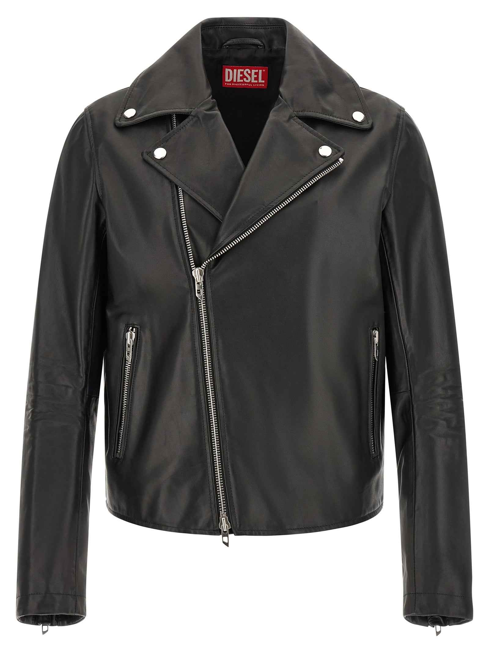 Black Cowhide Leather Jacket