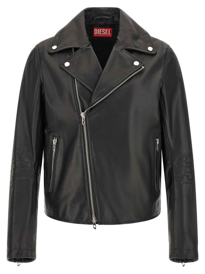 Black Cowhide Leather Jacket