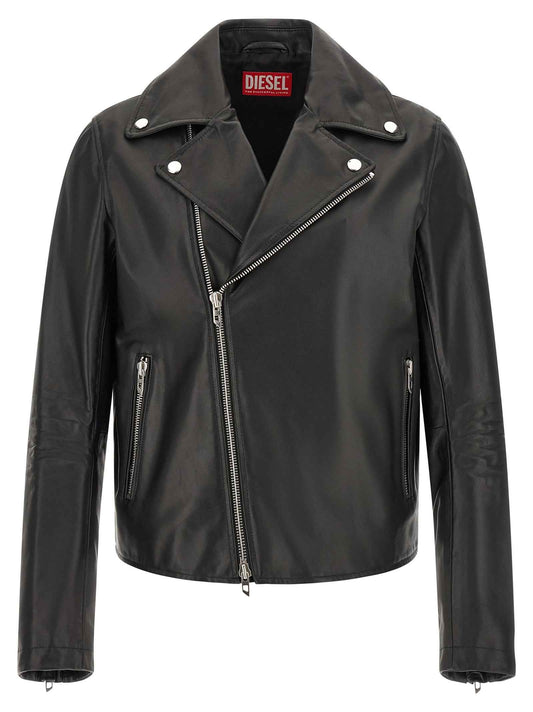 Black Cowhide Leather Jacket