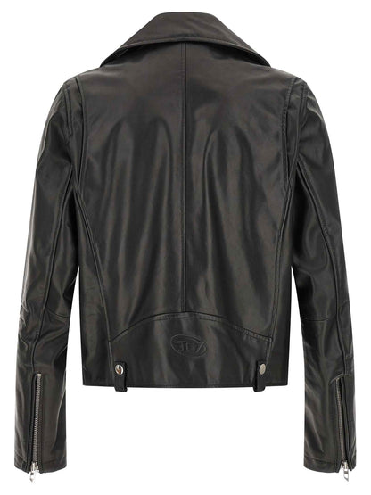 Black Cowhide Leather Jacket