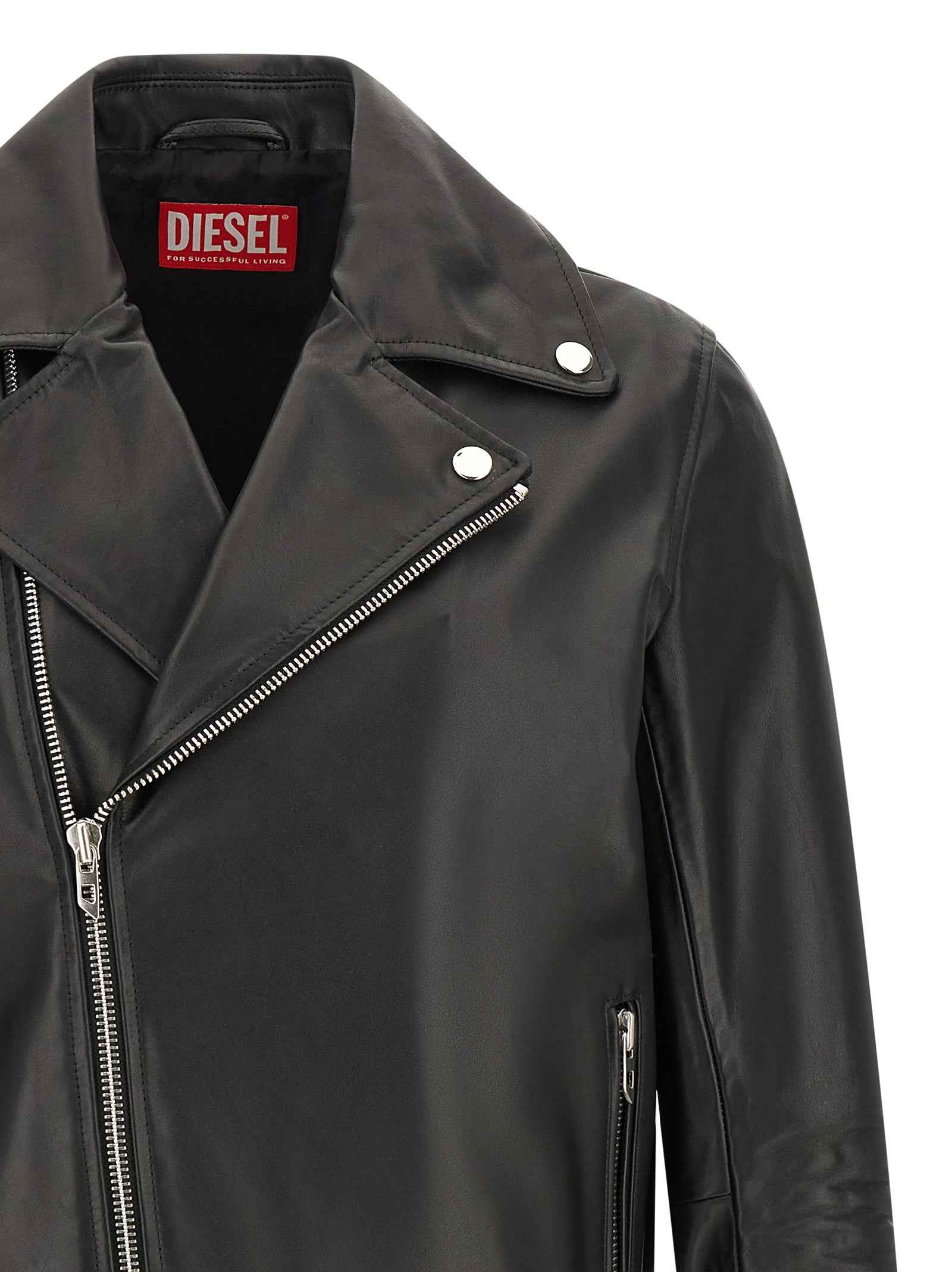Black Cowhide Leather Jacket