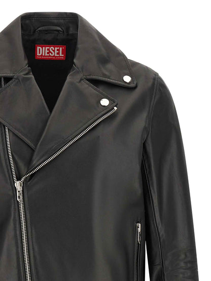 Black Cowhide Leather Jacket