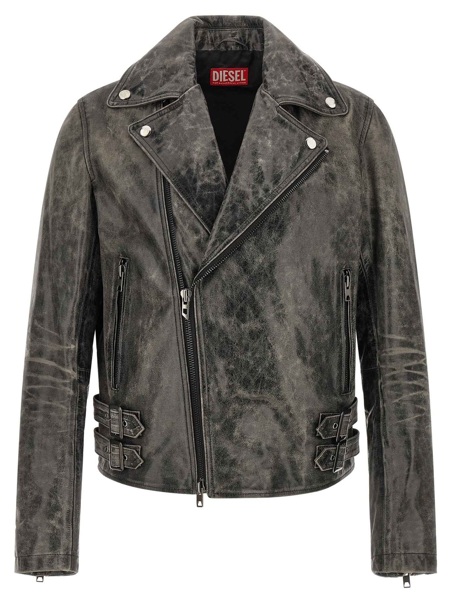 Gray Cowhide Leather Jacket