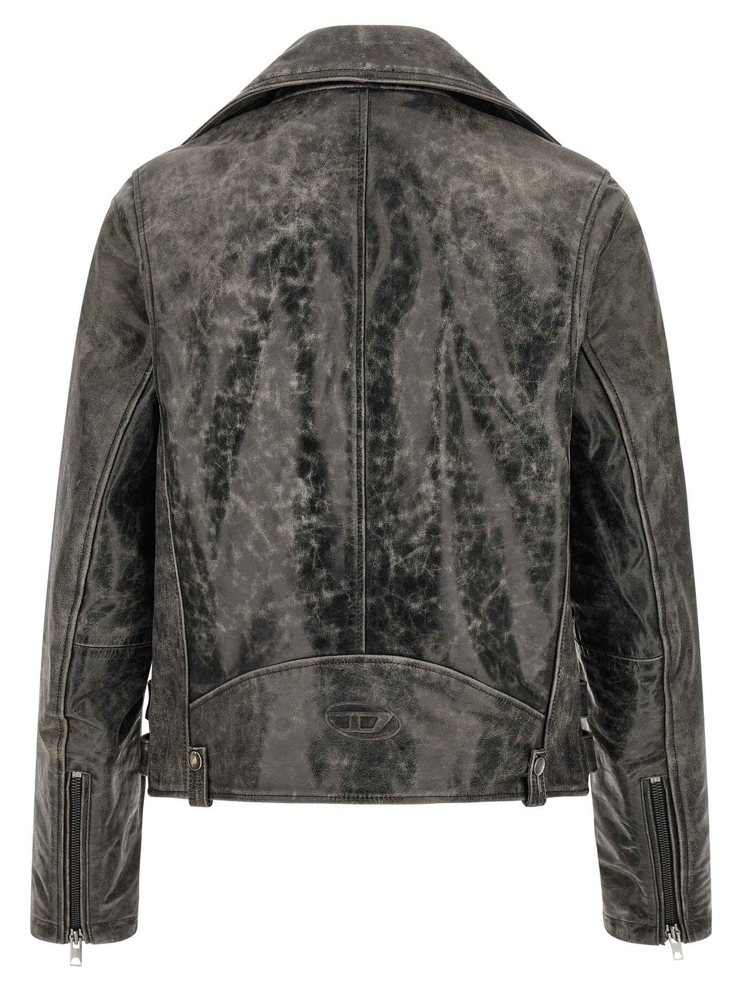 Gray Cowhide Leather Jacket