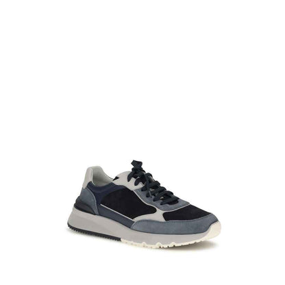 Blue Calf Leather Bos Taurus Athletic Sneakers