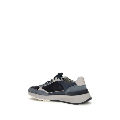 Blue Calf Leather Bos Taurus Athletic Sneakers