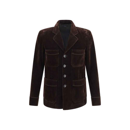 Brown Cotton Blazer