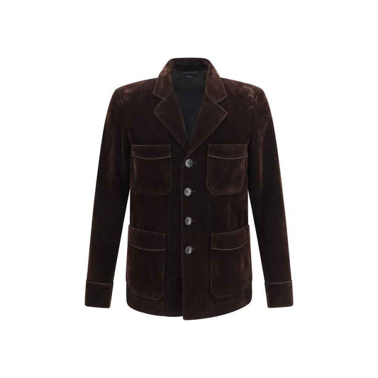 Brown Cotton Blazer