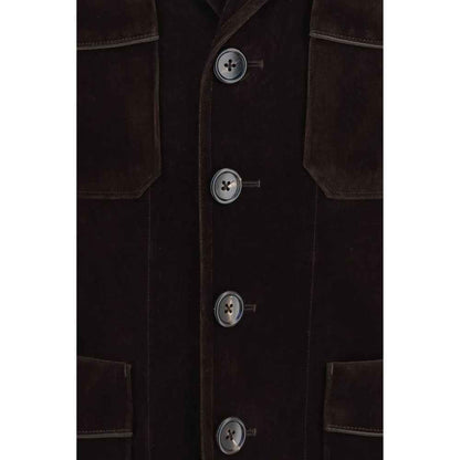 Brown Cotton Blazer