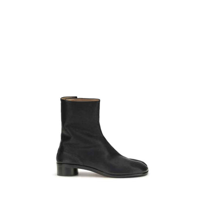 Black Calf Leather Bos Taurus Ankle Boots