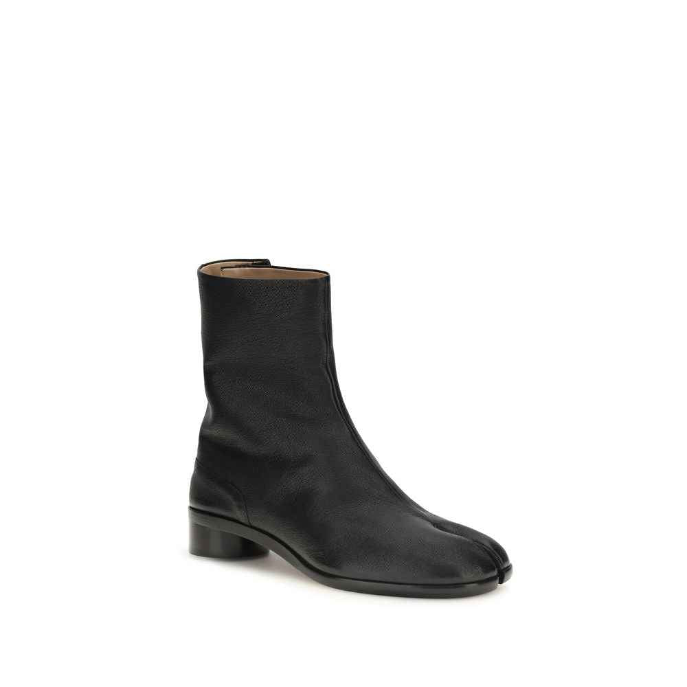 Black Calf Leather Bos Taurus Ankle Boots