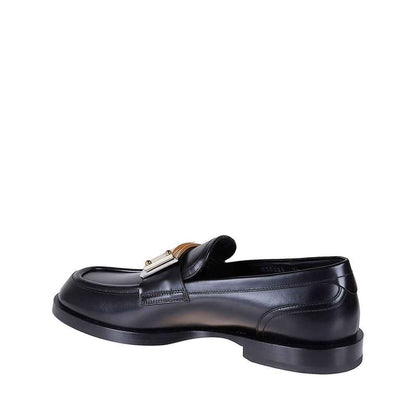 Black Calfskin Slip-On Loafers