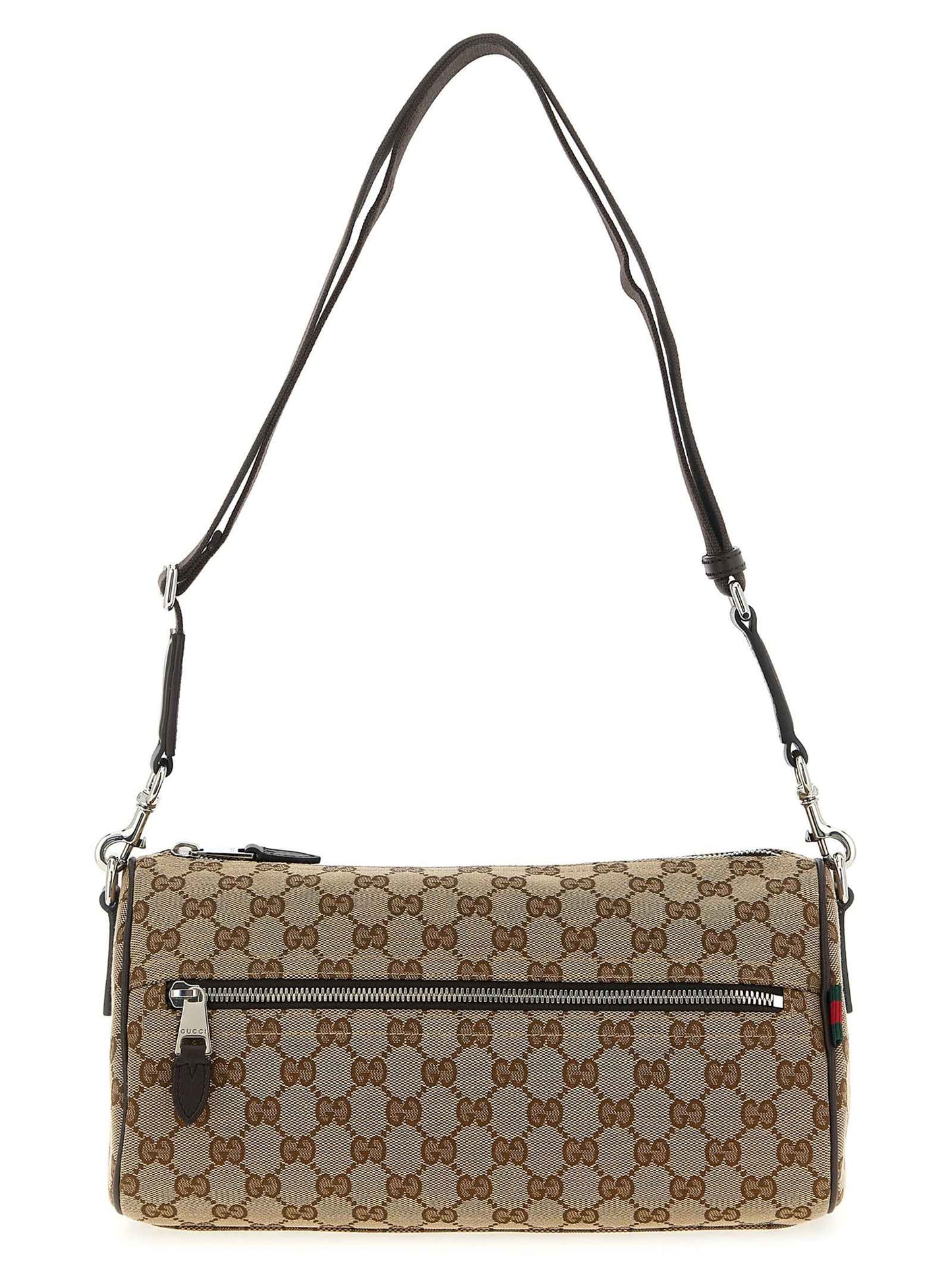 Beige Polyester Crossbody Bag