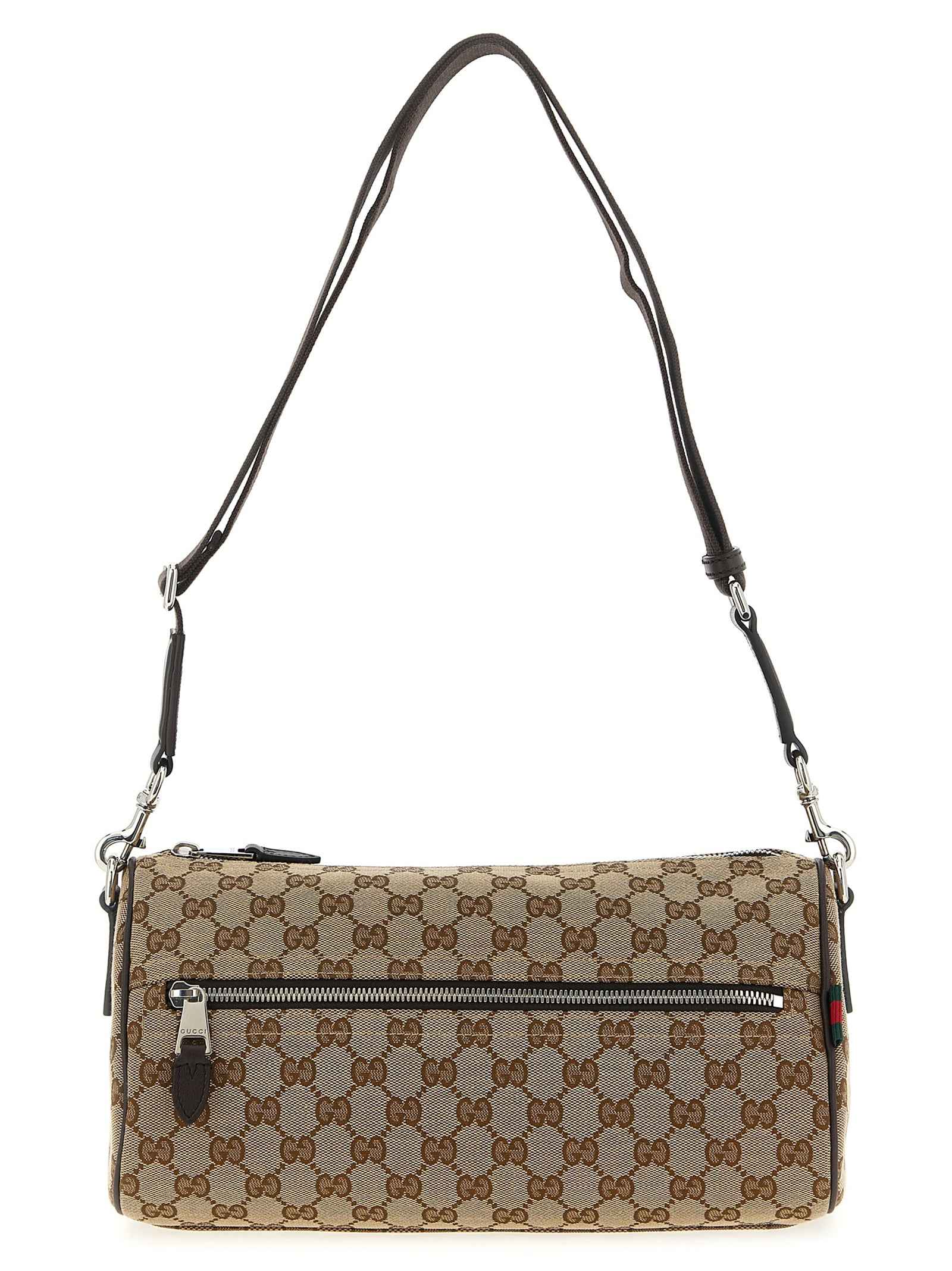 Beige Polyester Crossbody Bag