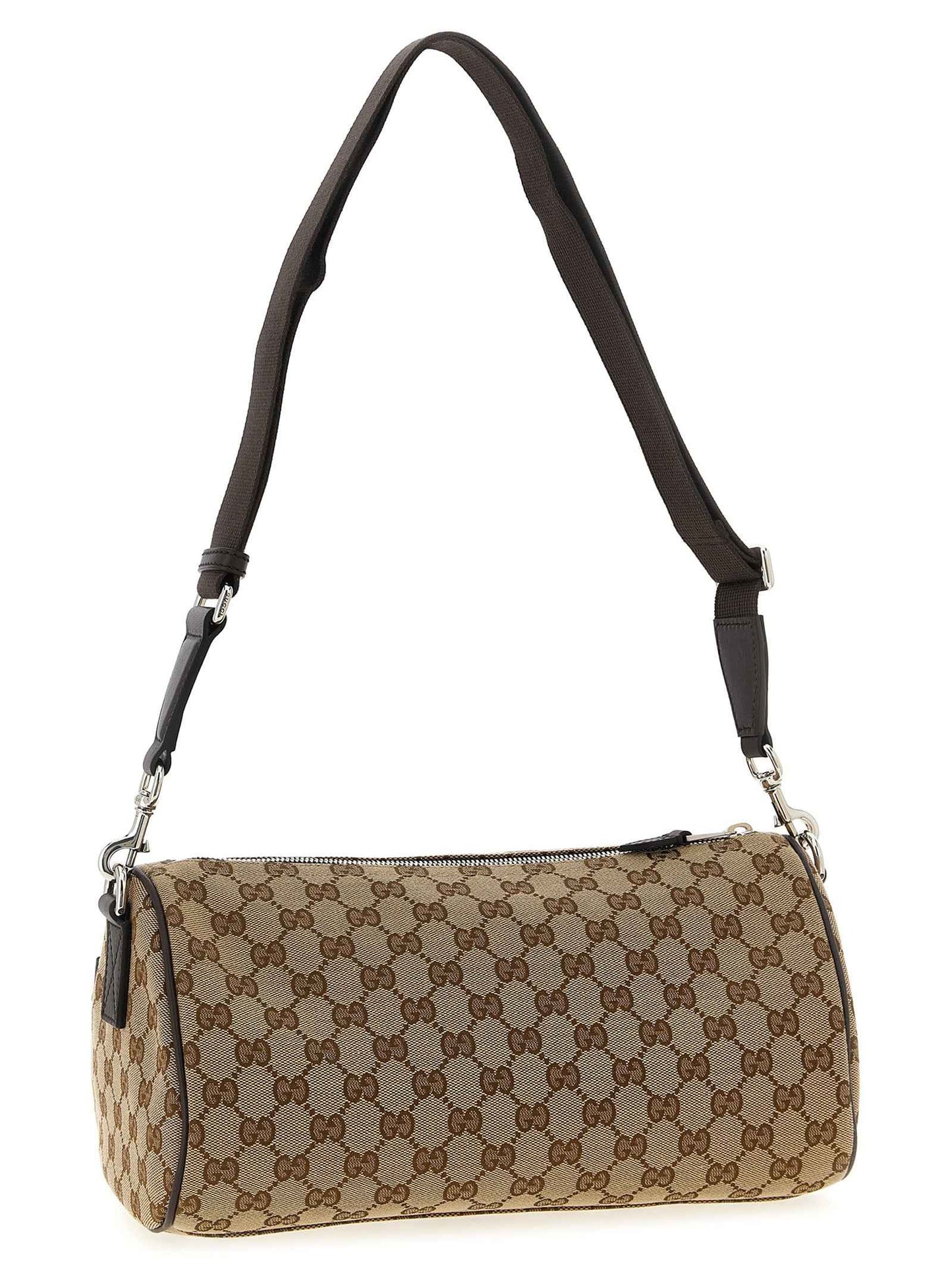 Beige Polyester Crossbody Bag