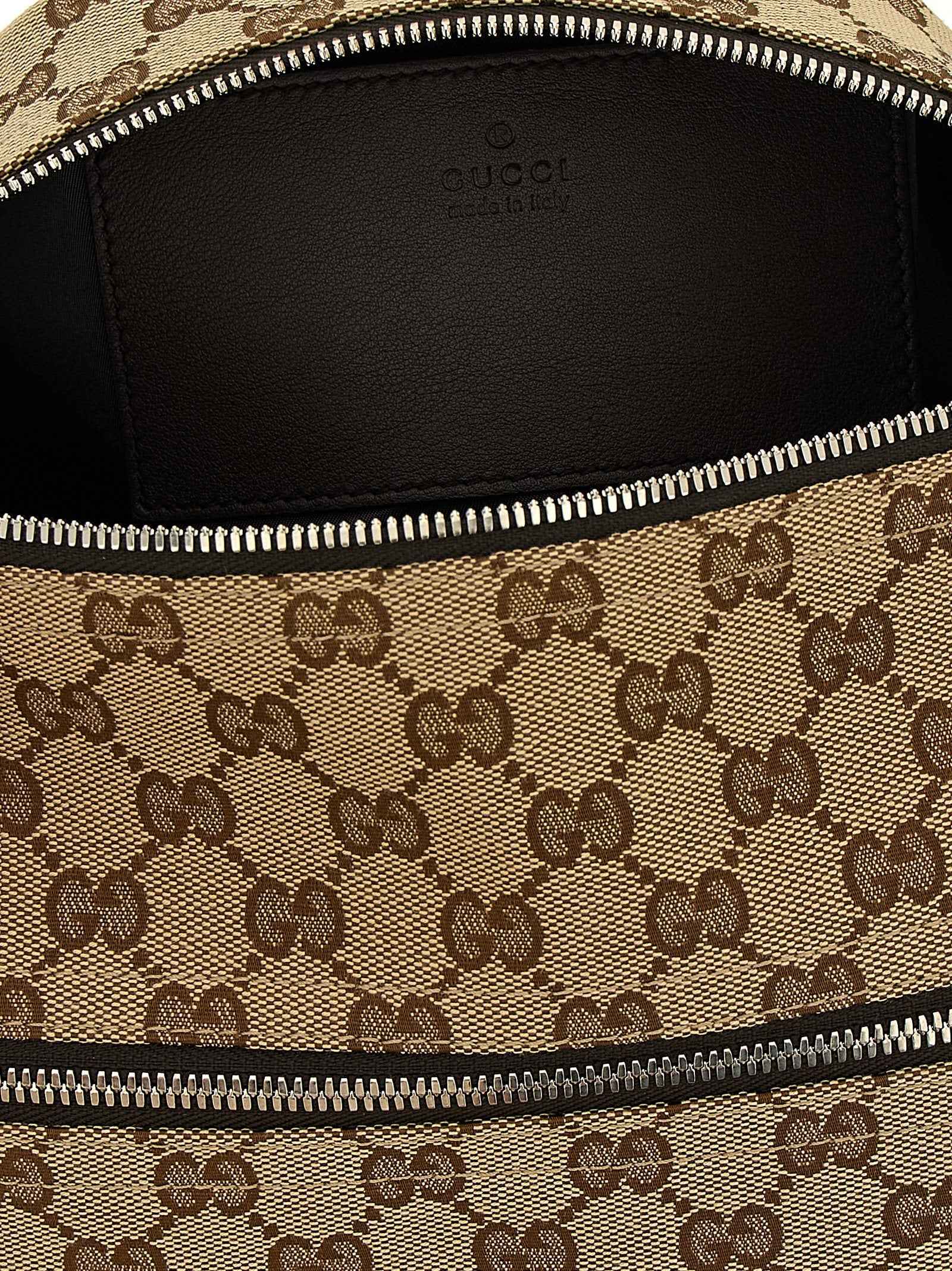 Beige Polyester Crossbody Bag
