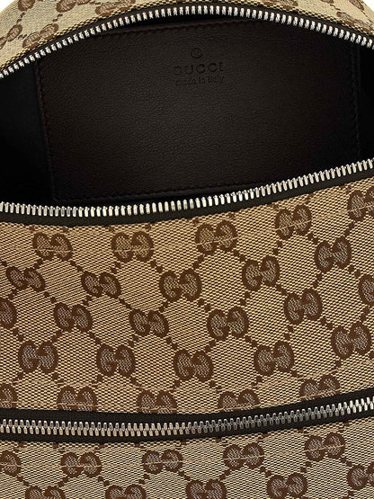Beige Polyester Crossbody Bag