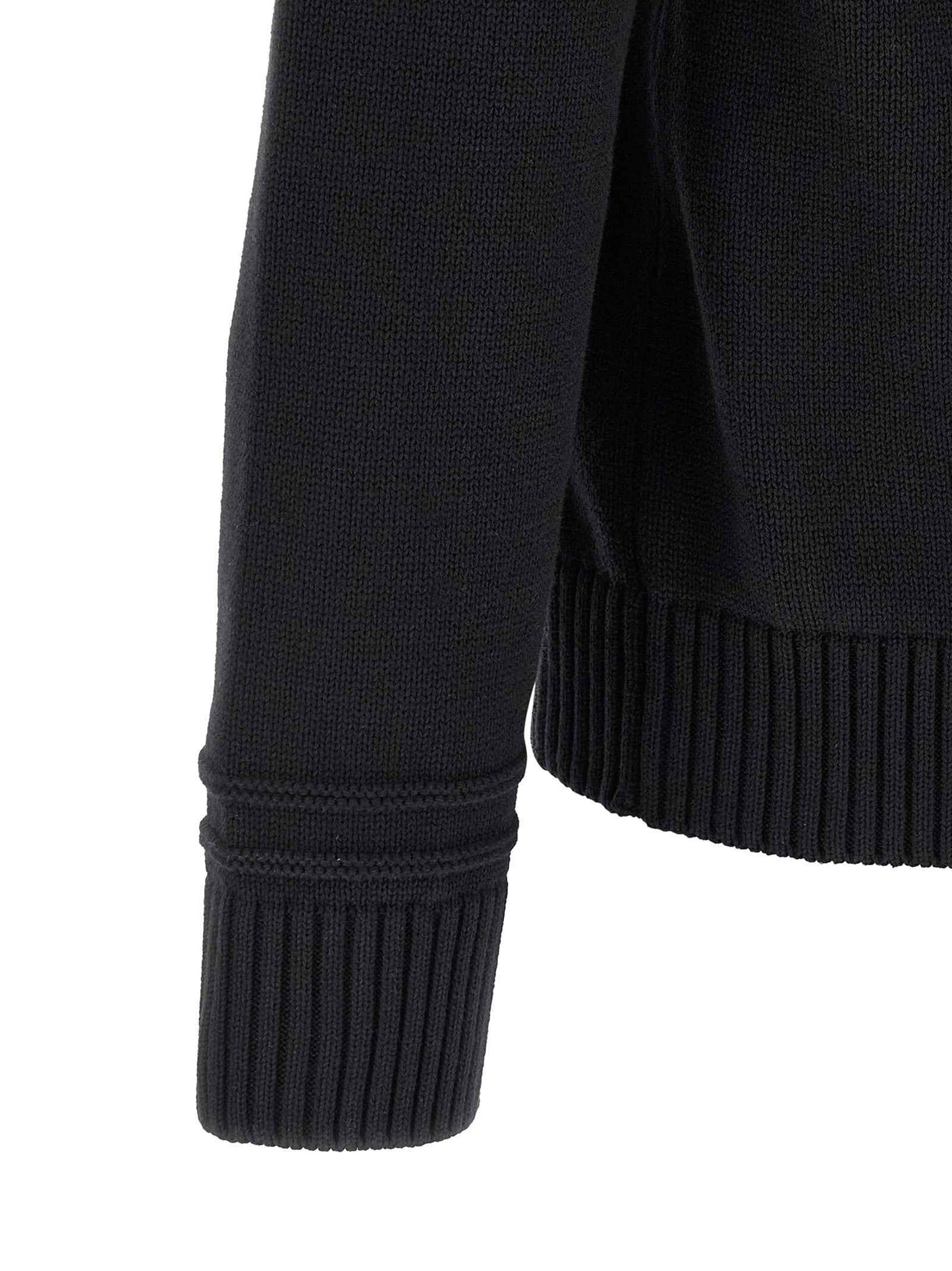 Black Cotton Cardigan