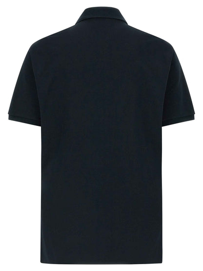 Blue Cotton Polo Shirt