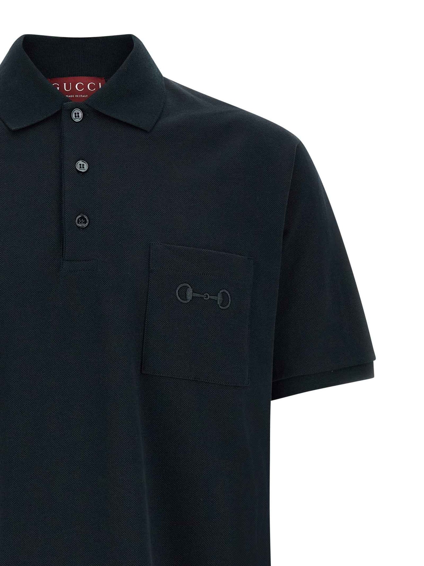 Blue Cotton Polo Shirt