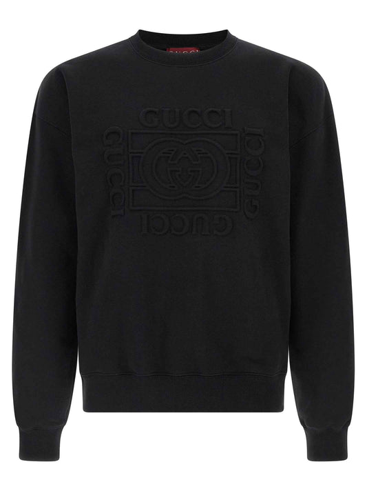 Black Cotton Sweatshirt