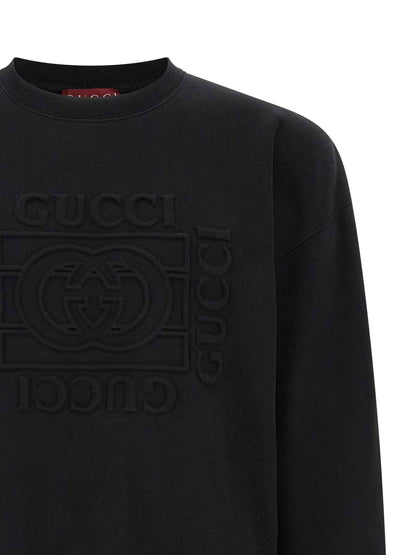 Black Cotton Sweatshirt