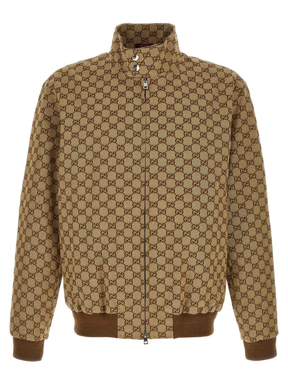 Beige Cotton Bomber