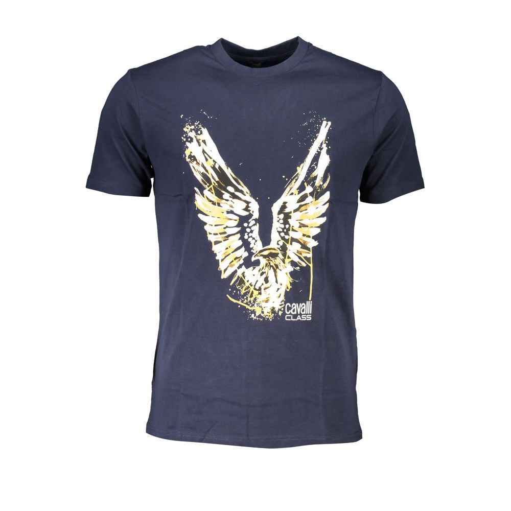 Blue Cotton Men's T-Shirt