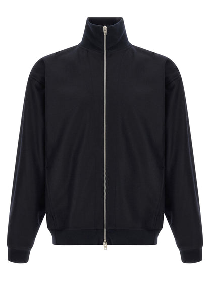 Blue Wool Full-Length Jacket
