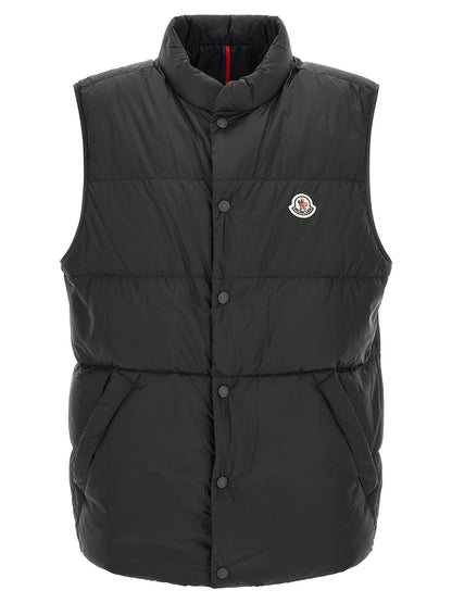 Black Polyamide Sleeveless Jacket