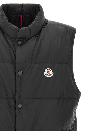 Black Polyamide Sleeveless Jacket