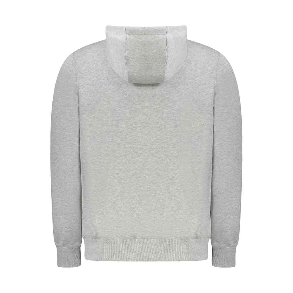 Gray Cotton Mens Sweater Hoodie