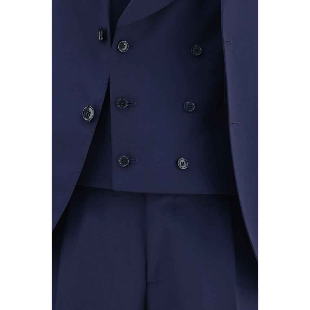 Blue Wool Oves Aries Two-Piece Suit