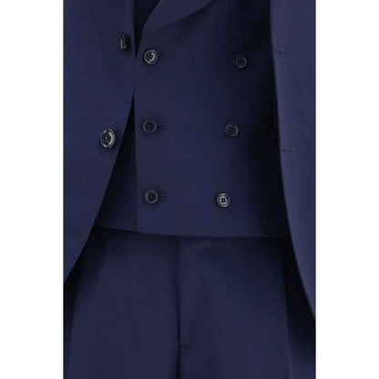 Blue Wool Oves Aries Two-Piece Suit