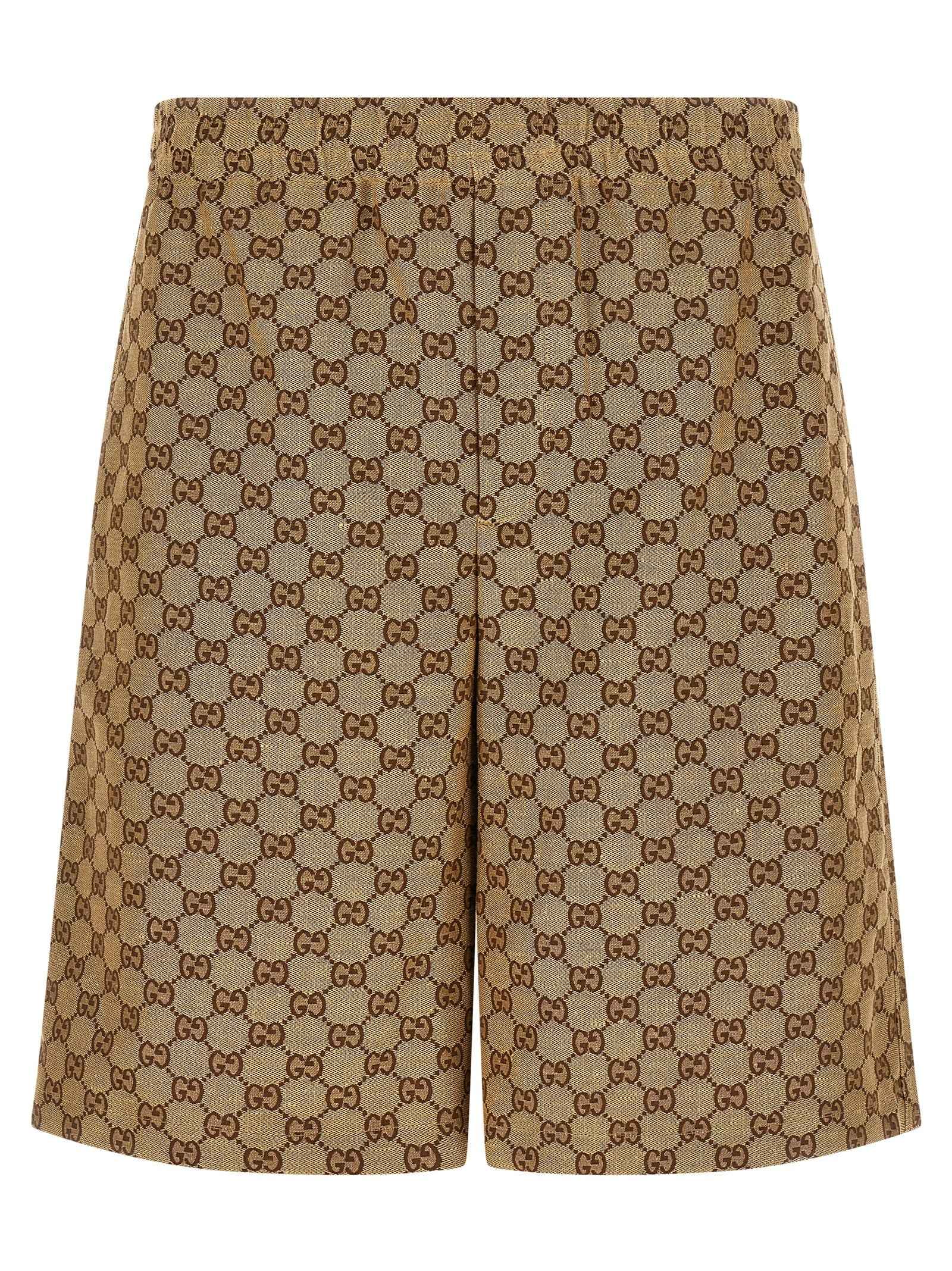 Beige Linen Bermuda Shorts