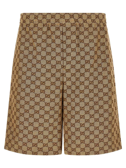 Beige Linen Bermuda Shorts
