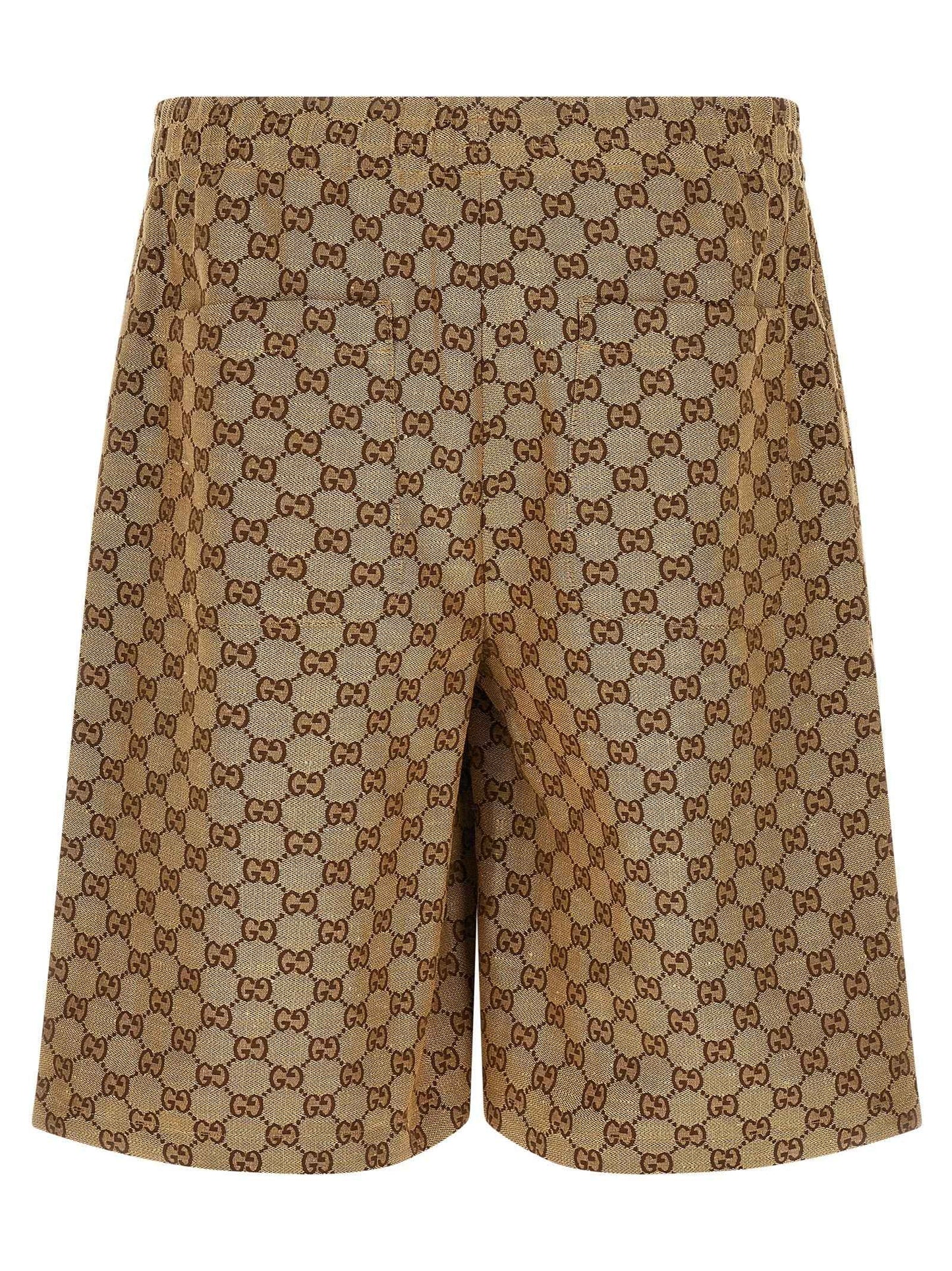 Beige Linen Bermuda Shorts
