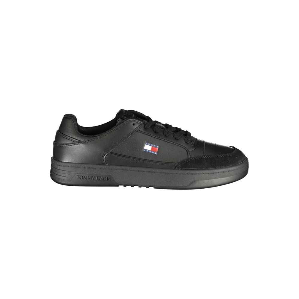 Black Polyurethane Men's Sneaker