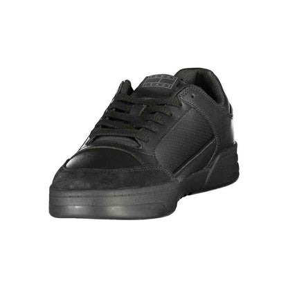 Black Polyurethane Men's Sneaker