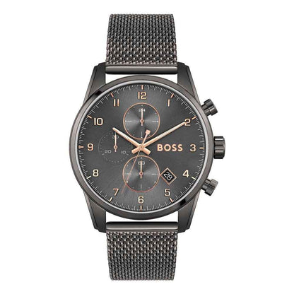 Gray Stainless Steel Dress Watch