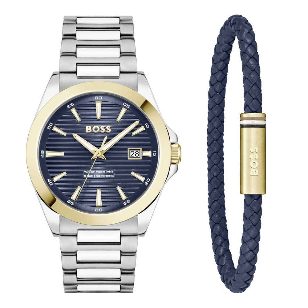 Gray Stainless Steel Dress Watch