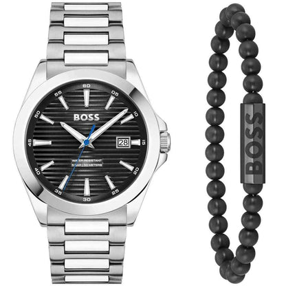 Gray Stainless Steel Dress Watch