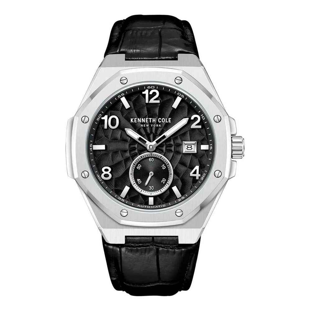 Black Leather Dress Watch