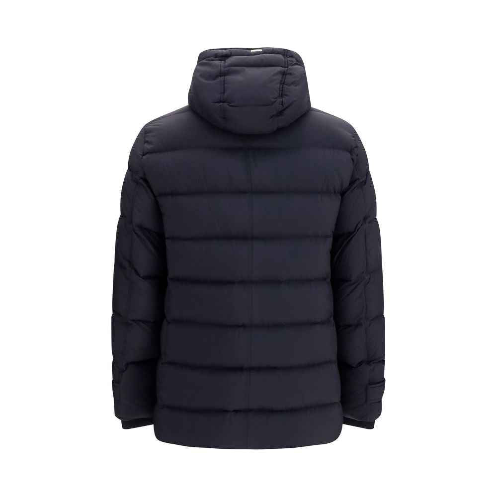 Black Polyester Full-Length Jacket