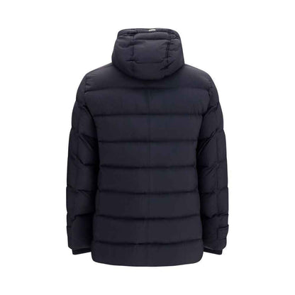 Black Polyester Full-Length Jacket