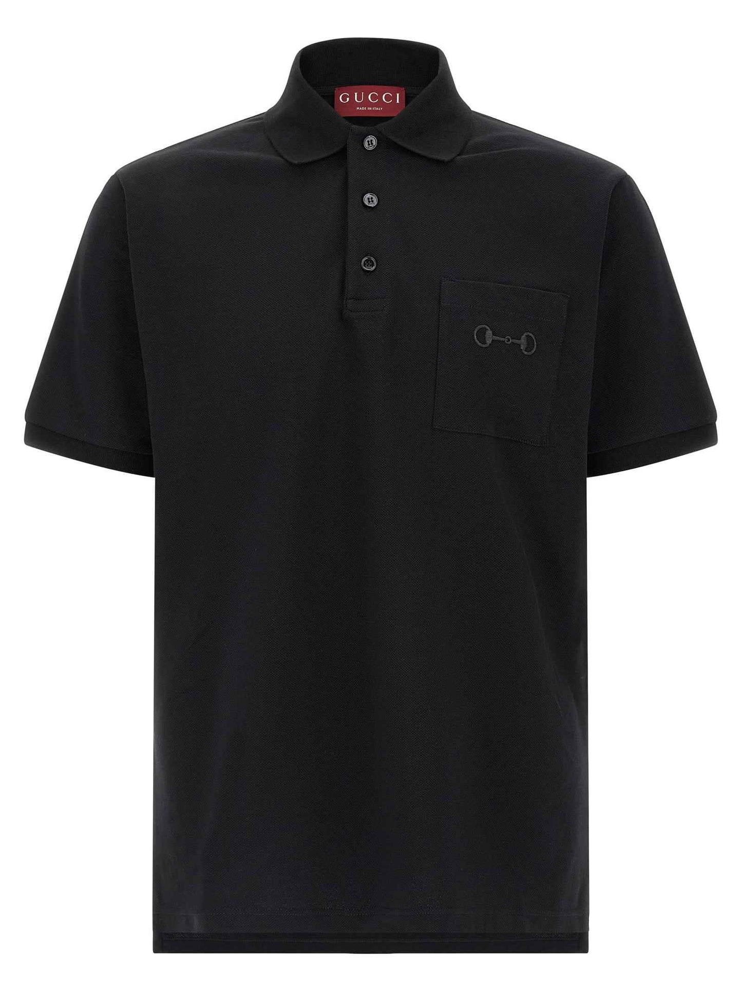 Black Cotton Polo Shirt